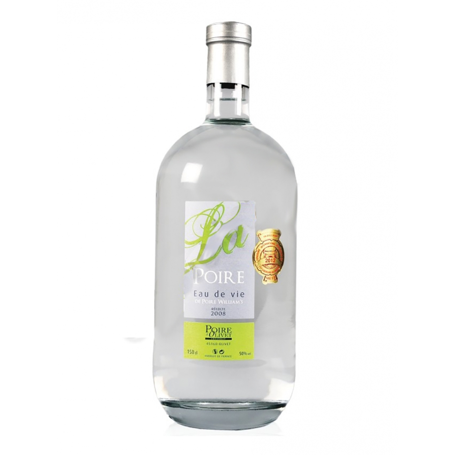 Eau de vie de poire d'Olivet avec fruit 140 cl Eau de vie de poire d'Olivet avec fruit 140 cl