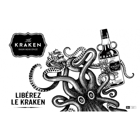 THE KRAKEN rhum ambré - black spiced rum - 70 cl 40°