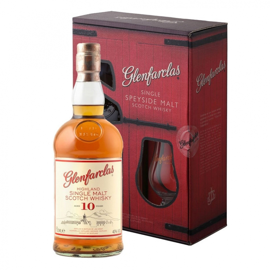 Glenfarclas 10 ans Whisky coffret 1 verre Glenfarclas 10 ans Whisky coffret 1 verre