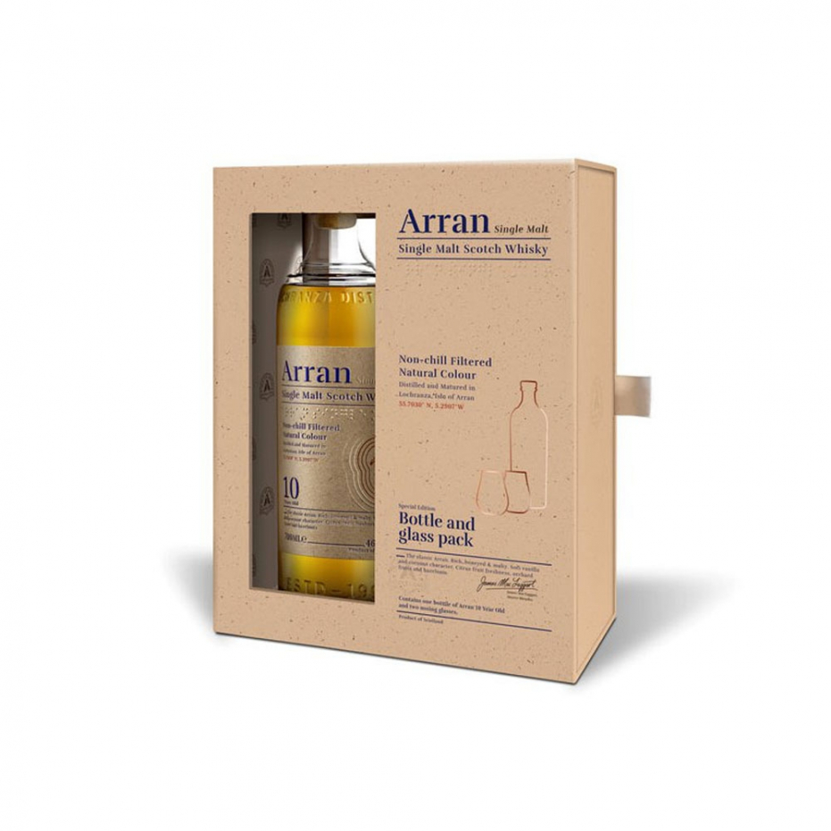 Arran 10 ans coffret 2 verres Arran 10 ans coffret 2 verres