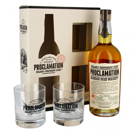 Proclamation Irish Whiskey coffret deux verres4161
