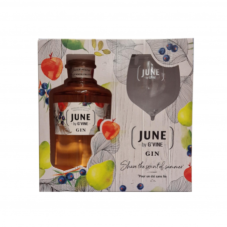 June By G'Vine pêche de vigne et fruits d’été coffret verre4224