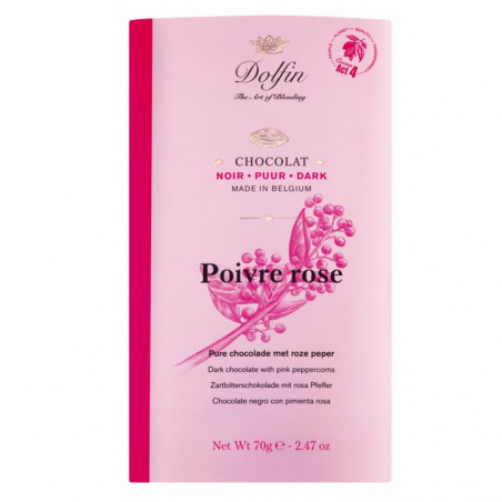 Tablette Chocolat Noir au Poivre Rose - Dolfin4370