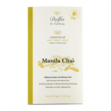 Tablette de Chocolat au Lait Masala Chaï - Dolfin4374