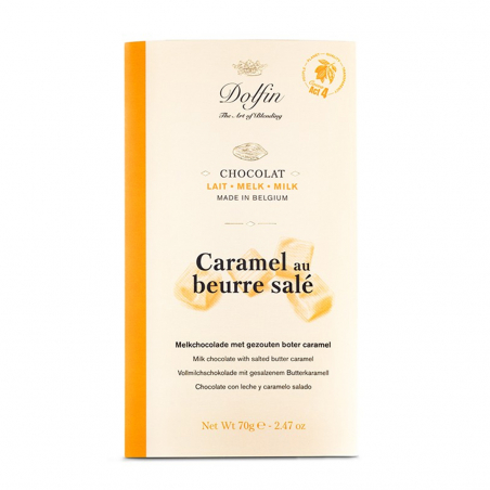 Tablette de Chocolat au Lait au Caramel au beurre salé - Dolfin4376
