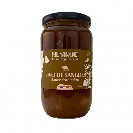 Civet de sanglier sauce forestière 750g - Nemrod4439