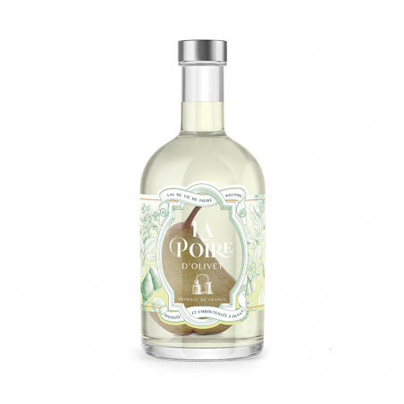 Eau de vie de poire d'Olivet avec son fruit5364