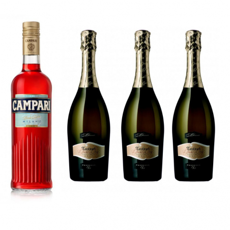 Pack Campari : 1 Campari + 3 Proseccos Fantinel extra dry5675