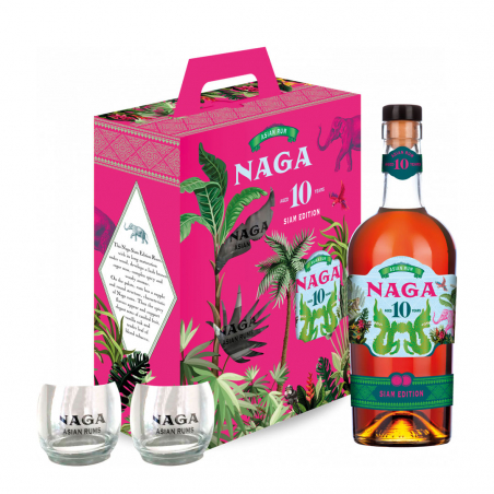 Naga Siam 10 ans coffret avec 2 verres de dégustation5736