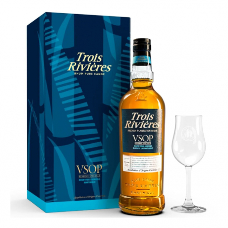 Trois Rivières Rhum VSOP + coffret verre6658