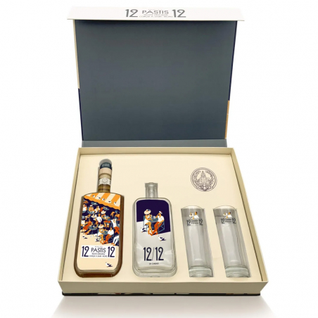 Pastis 12/12 Édition Pétanque - Coffret Terrasse avec Carafe + 2 verres6736